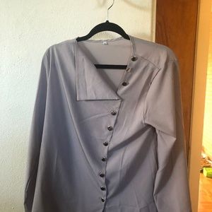 Silver buttoned blouse